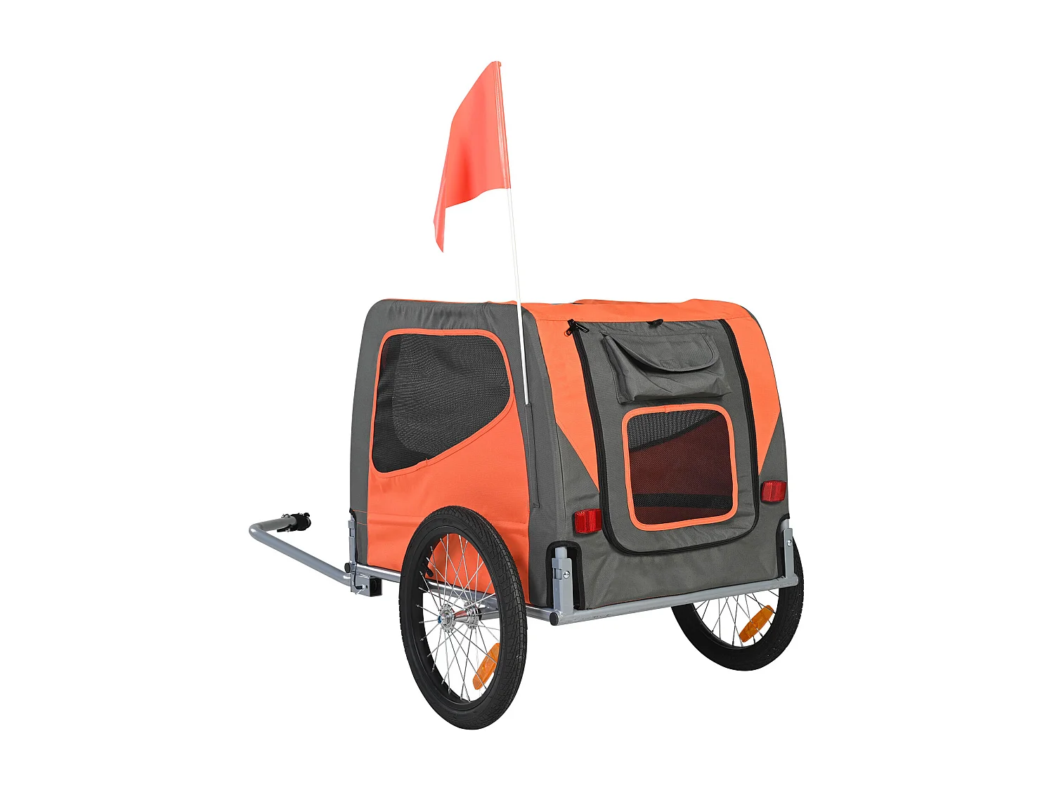 Remorque 2in1 de Vélo, SucceBuy Remorque pour Vélo pour Animaux de Compagnie, Porte-Vélo pour Chien et Chat, Charge de 30 kg, Acier Résistant à l'Eau