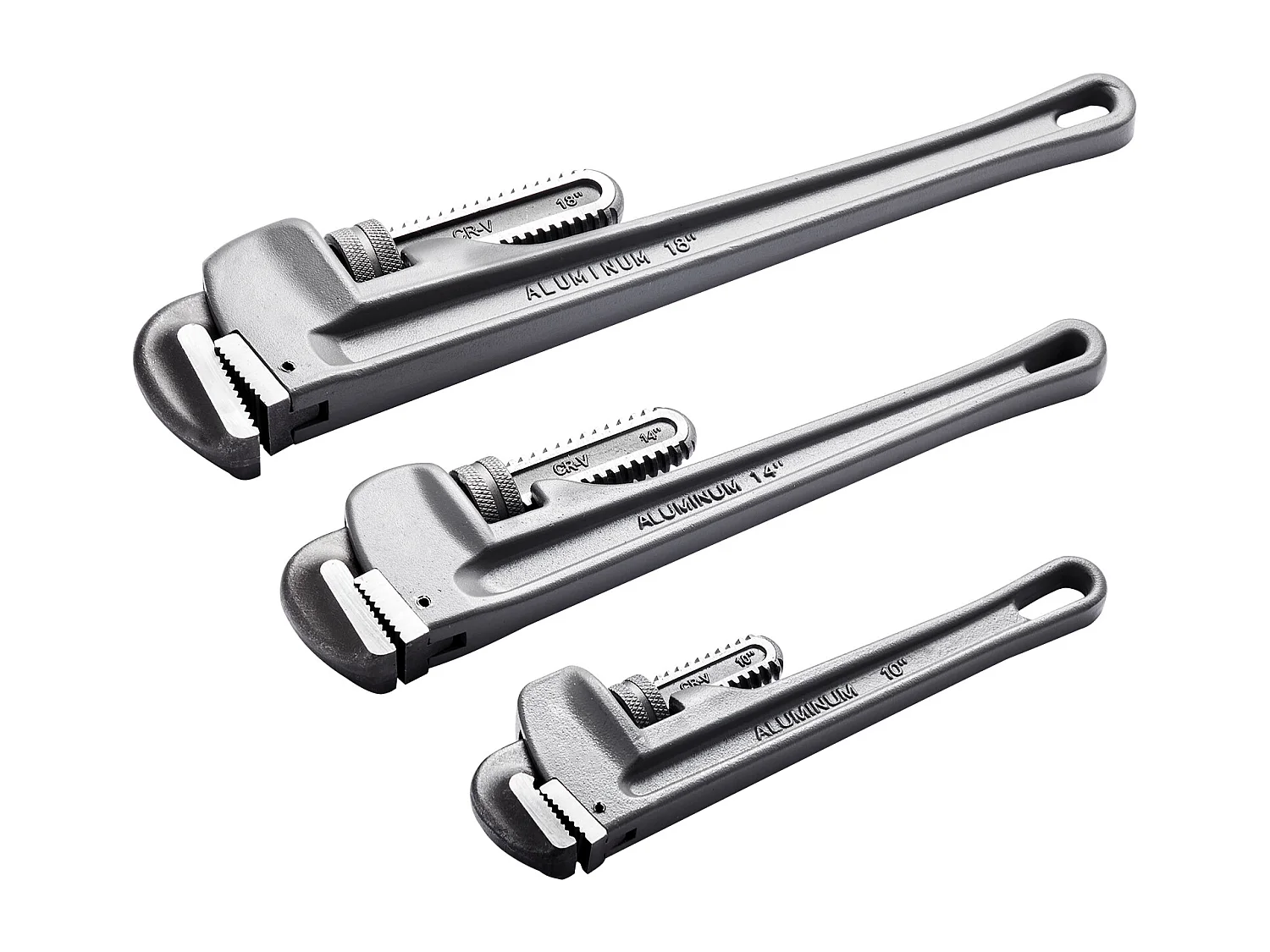 Clé SucceBuy Ensemble de 3 Clés à Pipe en Aluminium 25.40/35.56/45.72 CM, Plomberie, Mâchoire CRV