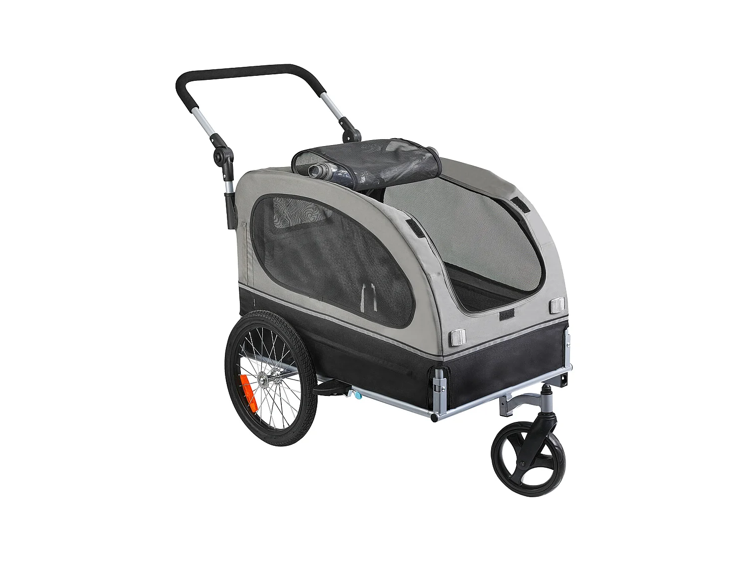 Reboque de Bicicleta 2 em 1, SucceBuy Reboque e Carrinho para Cães e Gatos, Capacidade de 40 kg, Resistente à Água