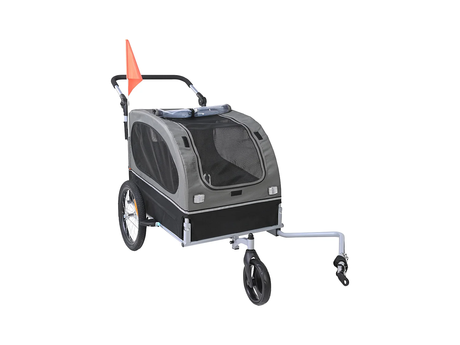 Remolque para Bicicleta 2 en 1, SucceBuy Remolque y Cochecito para Perros y Gatos, Capacidad de 40 kg, Resistente al Agua