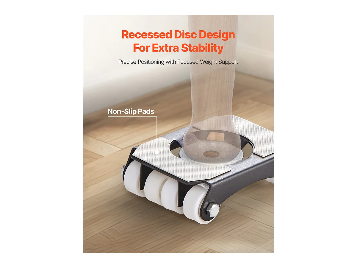 Schwerlast-Möbelrollset SucceBuy mit 340 kg Tragkraft und Rollen