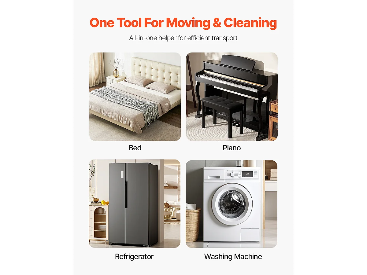 Schwerlast-Möbelrollset SucceBuy mit 340 kg Tragkraft und Rollen