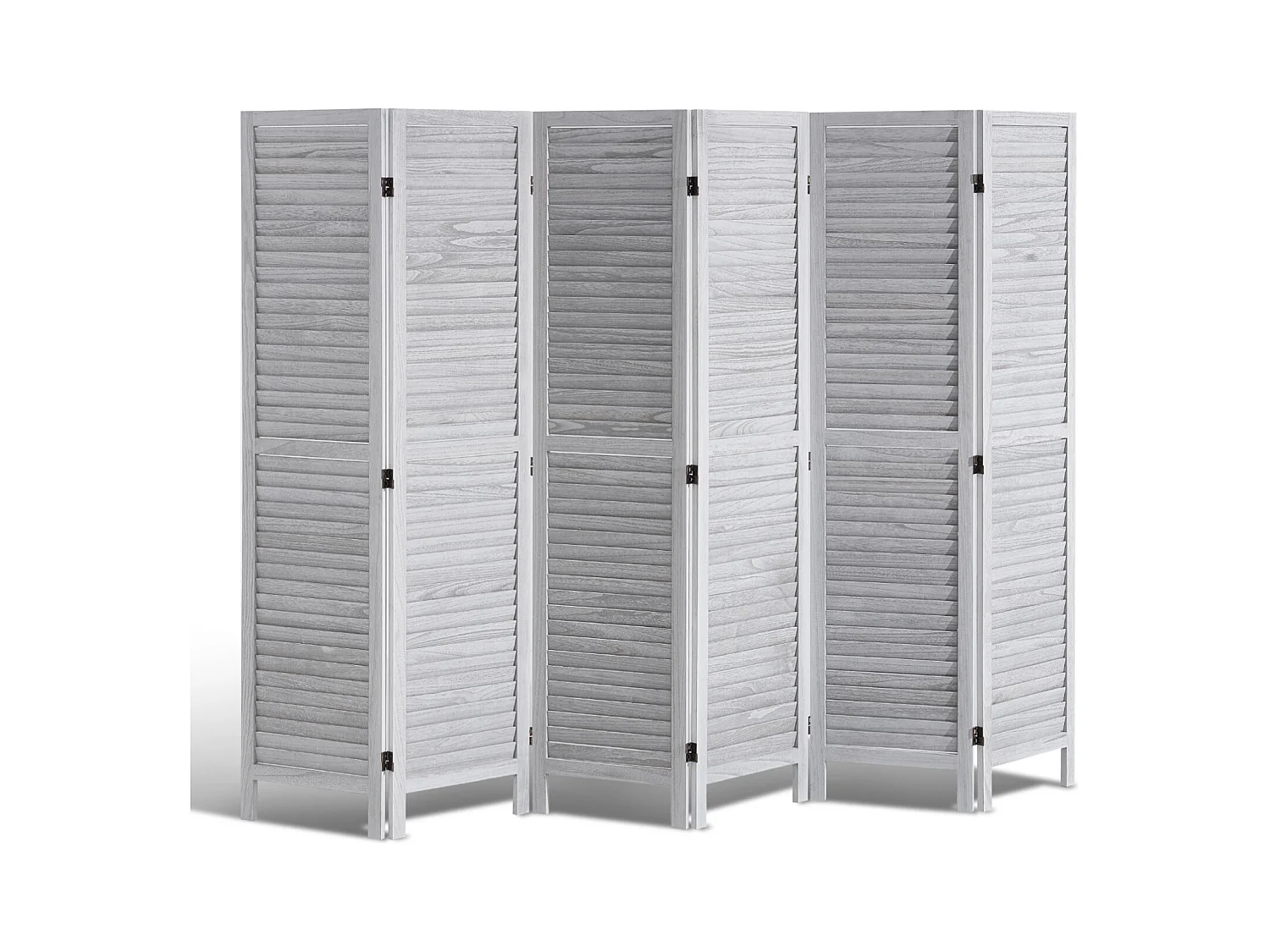 Biombo de Madera de 6 Paneles SucceBuy, Mampara de Madera para Separar Ambientes