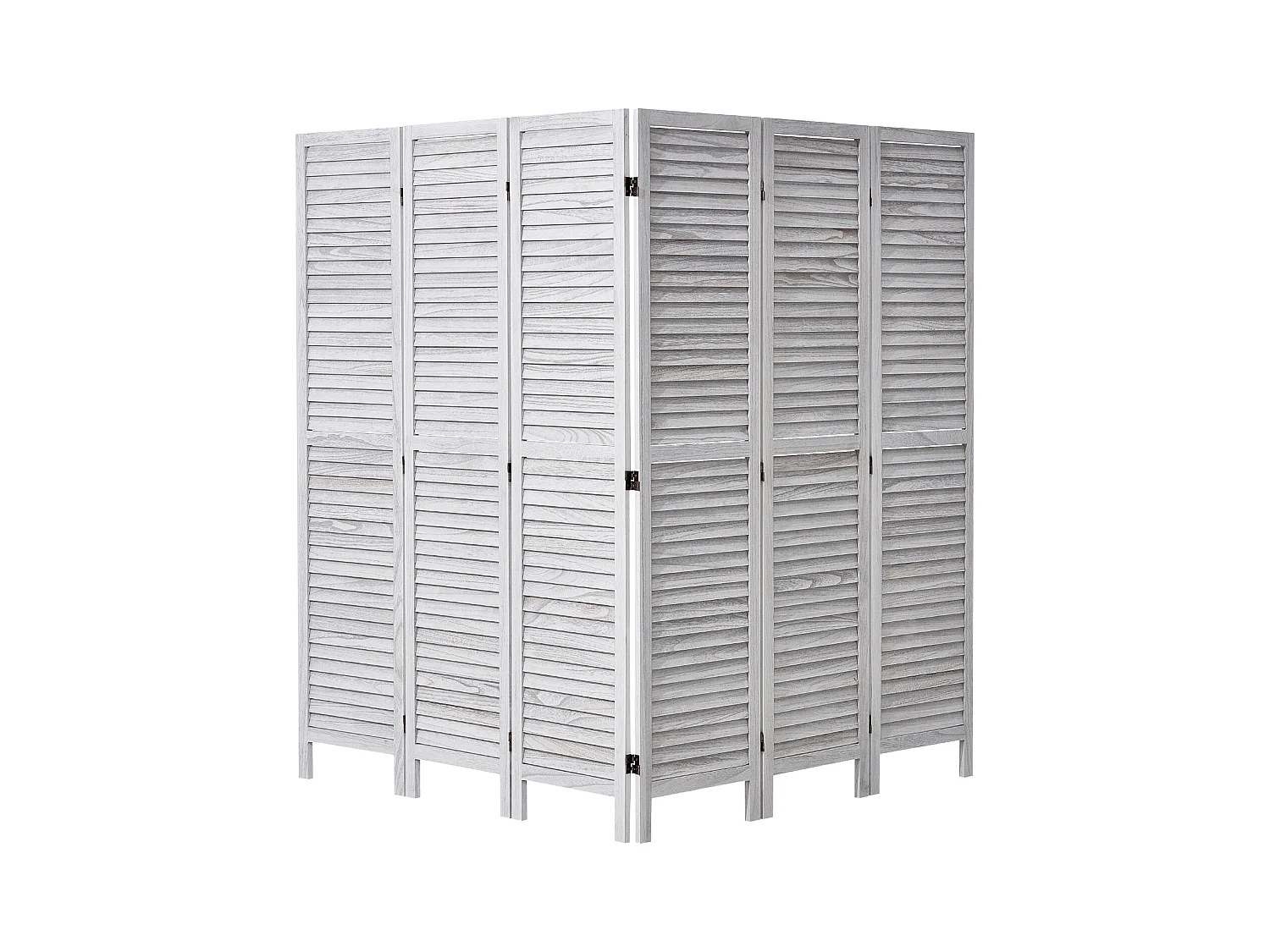 Biombo de Madera de 6 Paneles SucceBuy, Mampara de Madera para Separar Ambientes