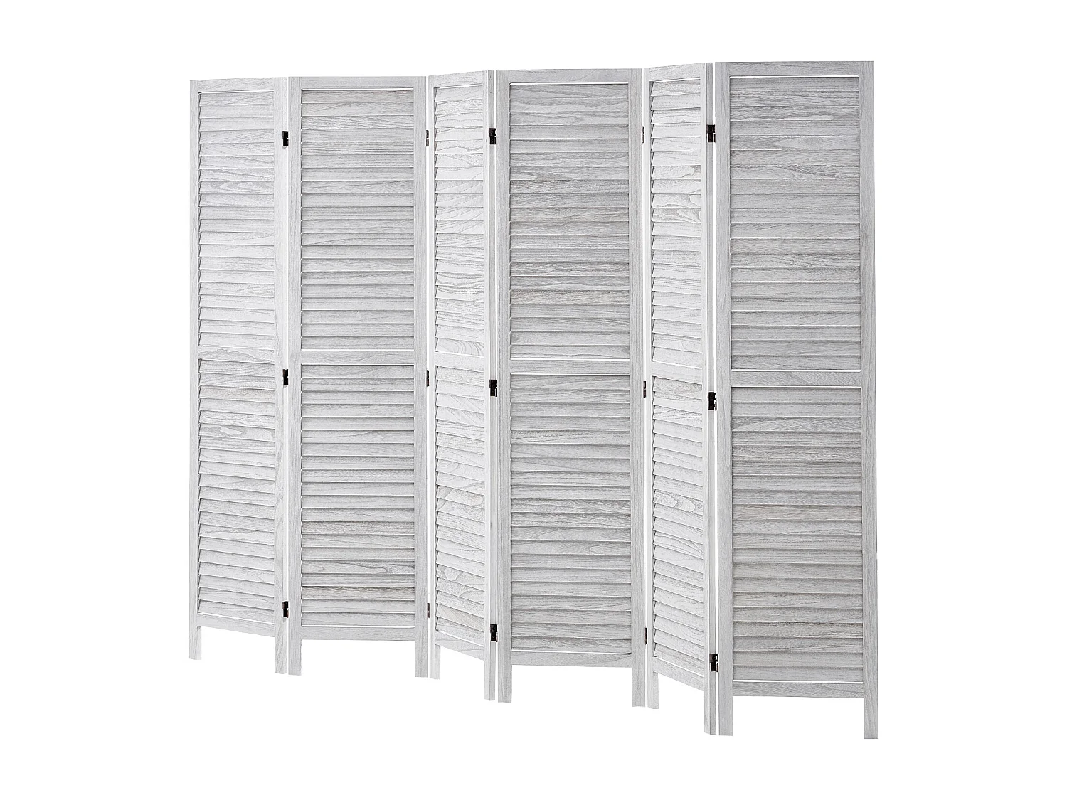 Cloison de Séparation en Bois à 6 Panneaux SucceBuy, Écran de Confidentialité en Bois pour la Séparation des Pièces