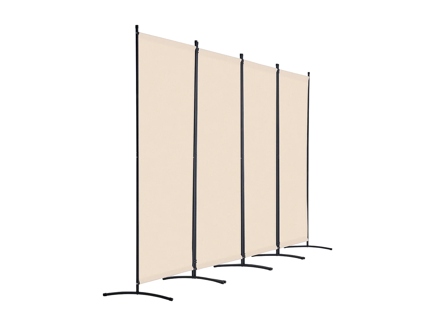 Parede Divisória SucceBuy Divisória de Ambiente com 4 Painéis, Ecrã de Privacidade Dobrável e Portátil para Divisória de Ambiente, Bege