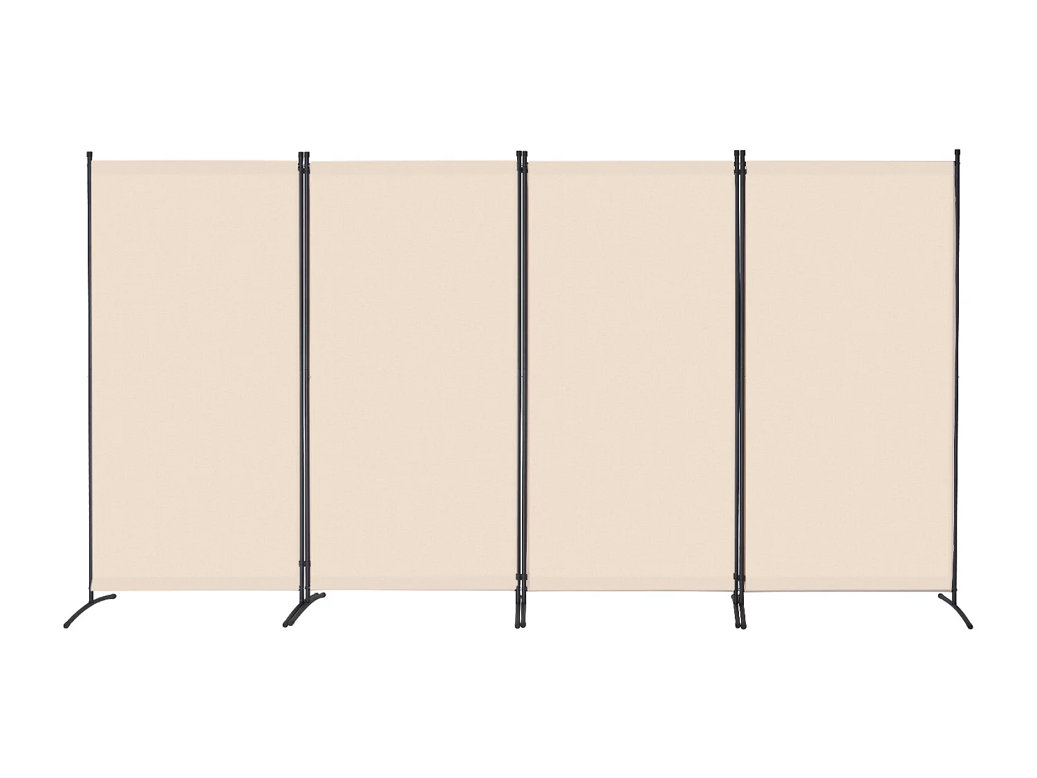 Parede Divisória SucceBuy Divisória de Ambiente com 4 Painéis, Ecrã de Privacidade Dobrável e Portátil para Divisória de Ambiente, Bege
