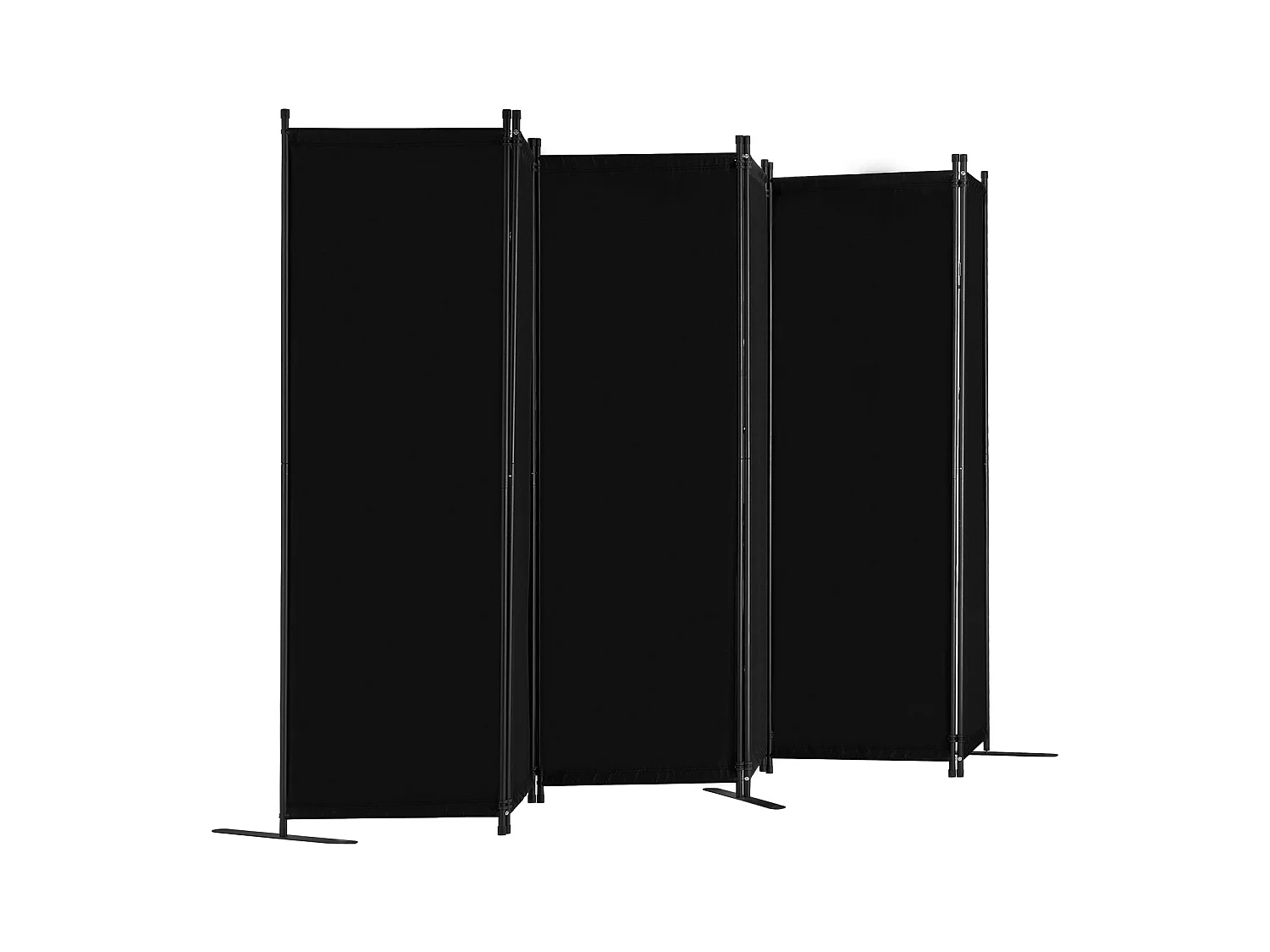 Cloison de Séparation SucceBuy Cloison de Séparation, Paravent de Confidentialité Pliable à 6 Panneaux, Cloison Portable pour Séparation de Pièce, Noir