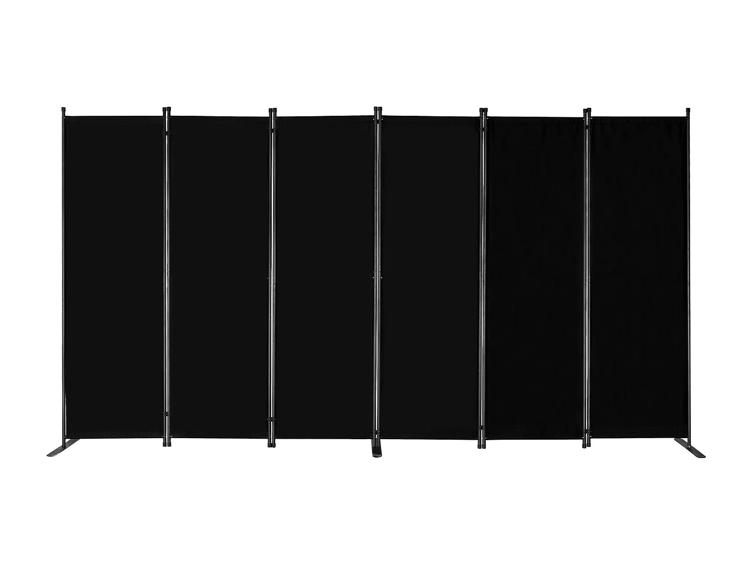 Cloison de Séparation SucceBuy Cloison de Séparation, Paravent de Confidentialité Pliable à 6 Panneaux, Cloison Portable pour Séparation de Pièce, Noir