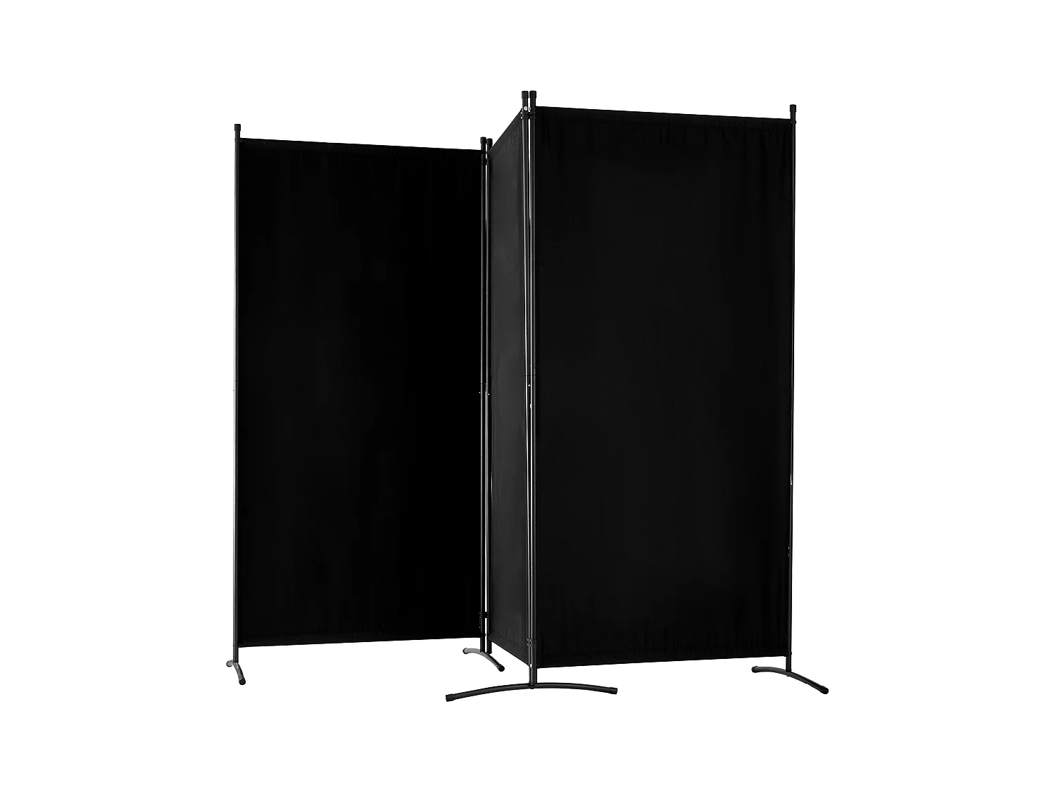 Cloison de Séparation SucceBuy Cloison de Séparation, Paravent de Confidentialité Pliable à 3 Panneaux, Cloison Portable pour Séparation de Pièce, Noir