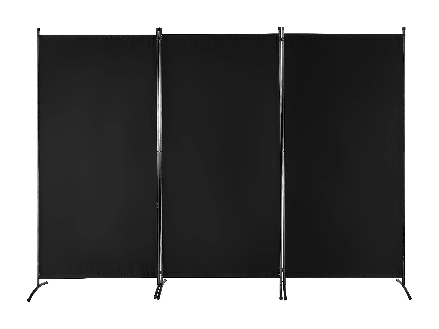 Cloison de Séparation SucceBuy Cloison de Séparation, Paravent de Confidentialité Pliable à 3 Panneaux, Cloison Portable pour Séparation de Pièce, Noir