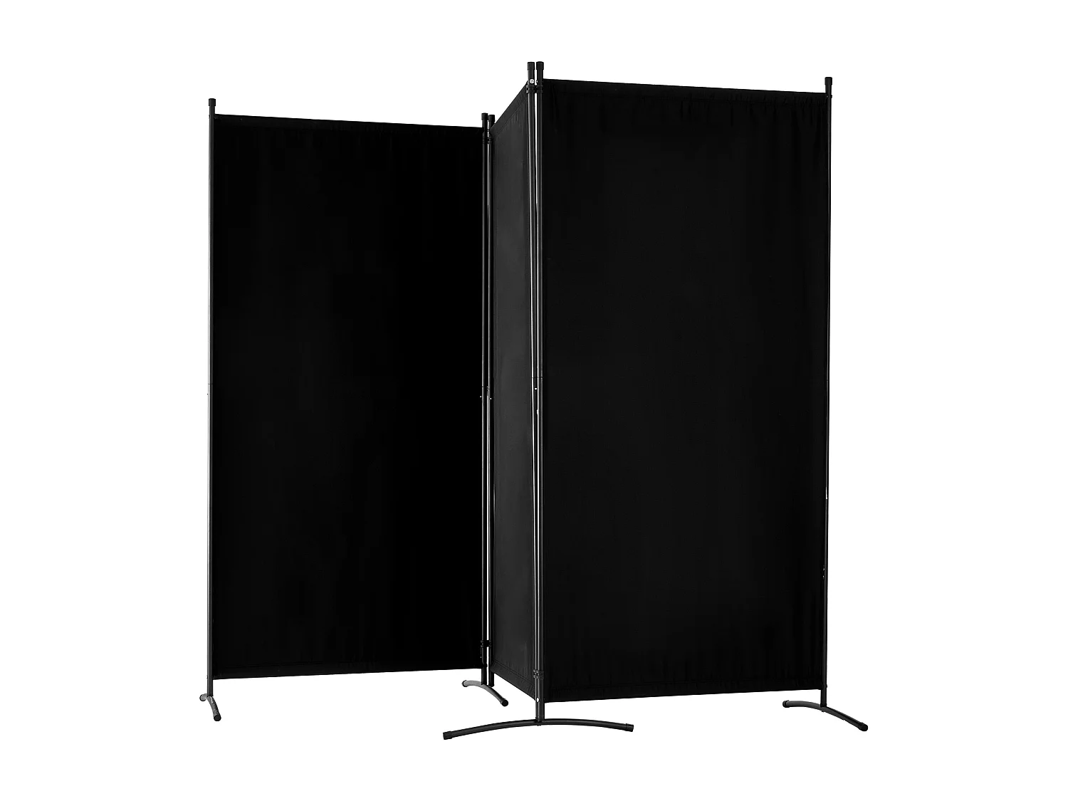 Cloison de Séparation SucceBuy Cloison de Séparation, Paravent de Confidentialité Pliable à 3 Panneaux, Cloison Portable pour Séparation de Pièce, Noir