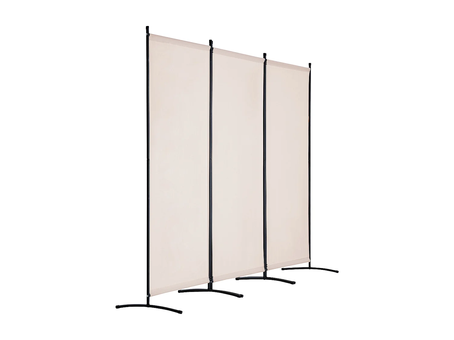 Cloison de Séparation SucceBuy Cloison de Séparation, Paravent de Confidentialité Pliable à 3 Panneaux, Cloison Portable pour Séparation de Pièce, Tissu Beige