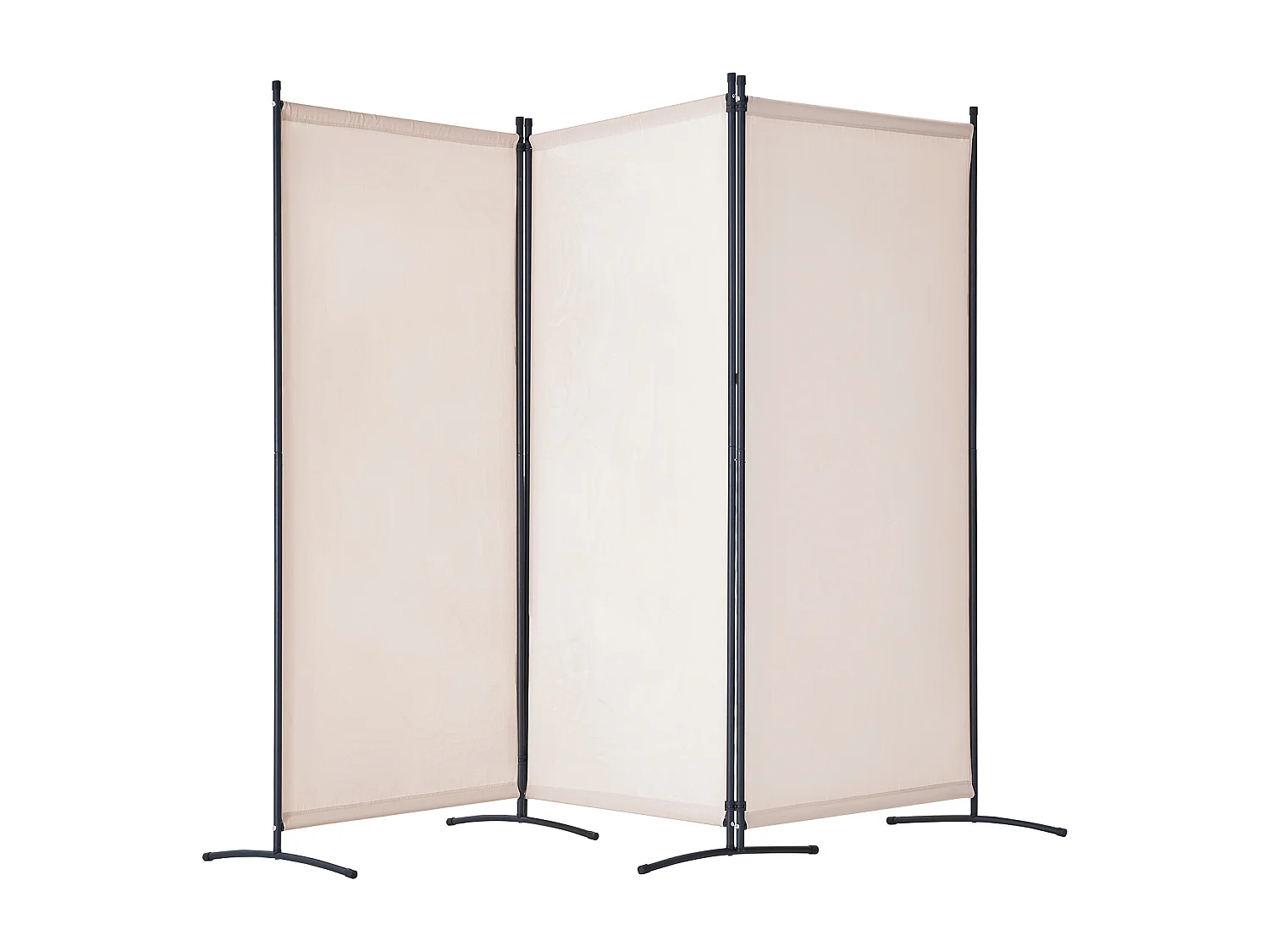 Cloison de Séparation SucceBuy Cloison de Séparation, Paravent de Confidentialité Pliable à 3 Panneaux, Cloison Portable pour Séparation de Pièce, Tissu Beige