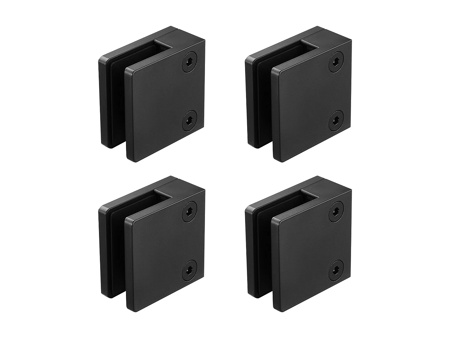 Glasklem SucceBuy Vierkante voor 8-12 mm Glazen Balustrades, 40 Stuks, Zwart