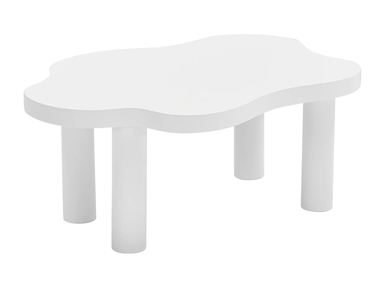 Moderne witte MDF salontafel met wolkvormig blad