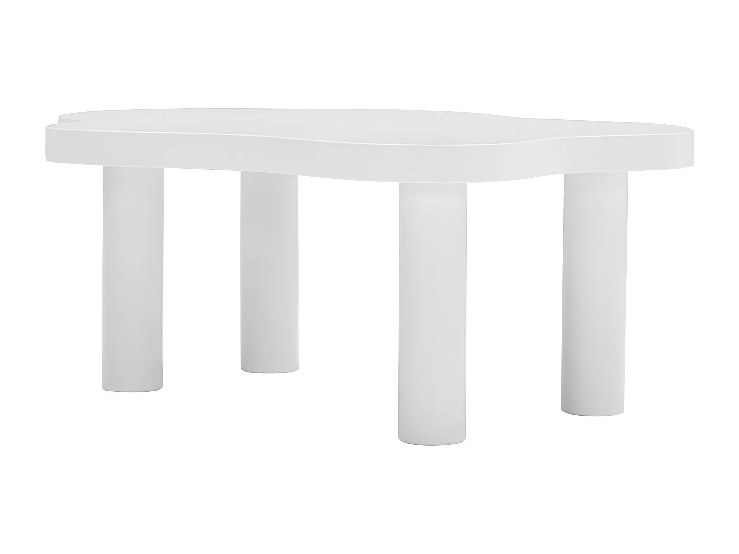 Moderne witte MDF salontafel met wolkvormig blad