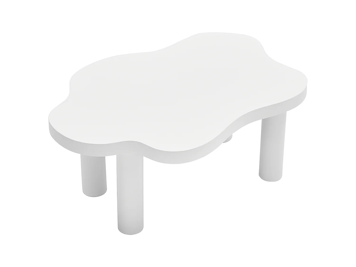 Moderne witte MDF salontafel met wolkvormig blad