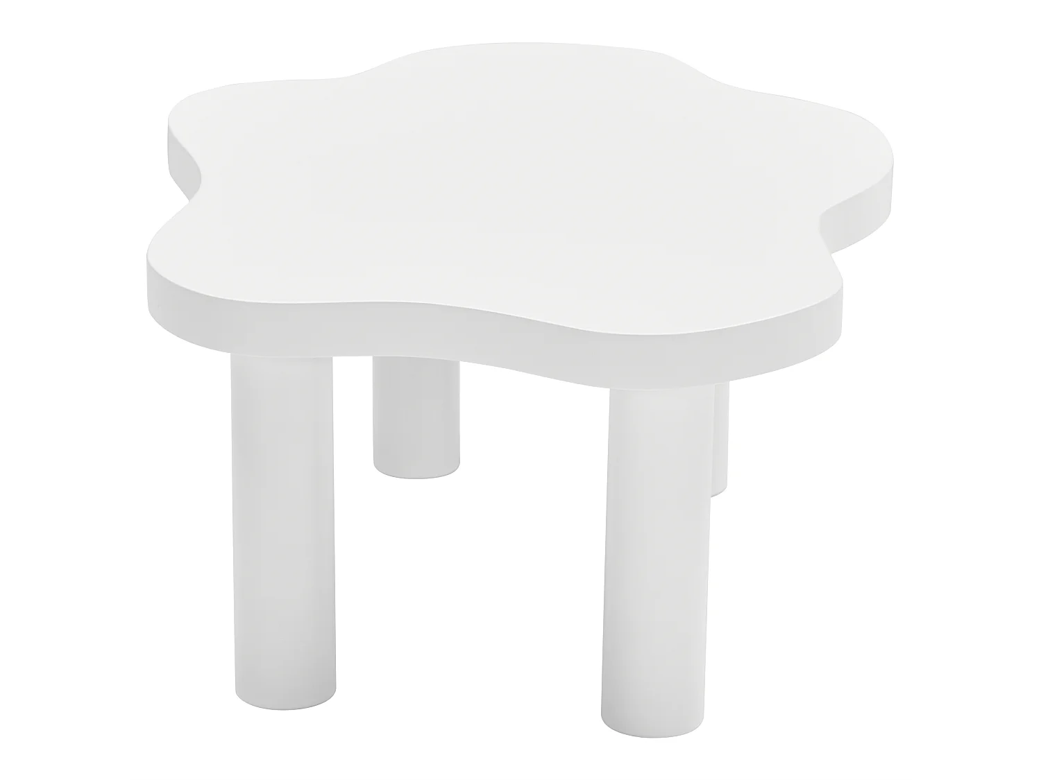 Moderne witte MDF salontafel met wolkvormig blad