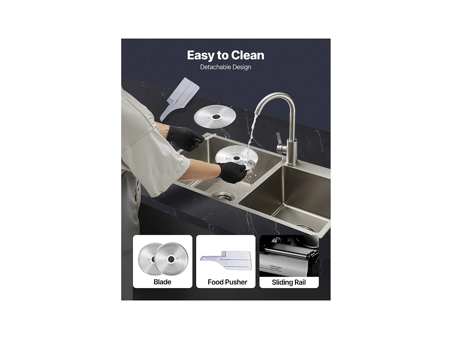 Trancheuse à Viande Électrique SucceBuy 180 W 19.05CM pour Usage Domestique