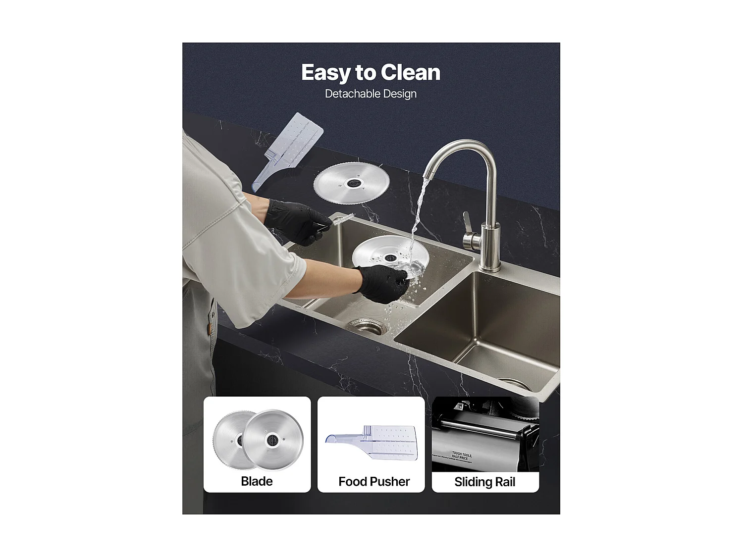 Trancheuse à Viande Électrique SucceBuy 180 W 19.05CM pour Usage Domestique