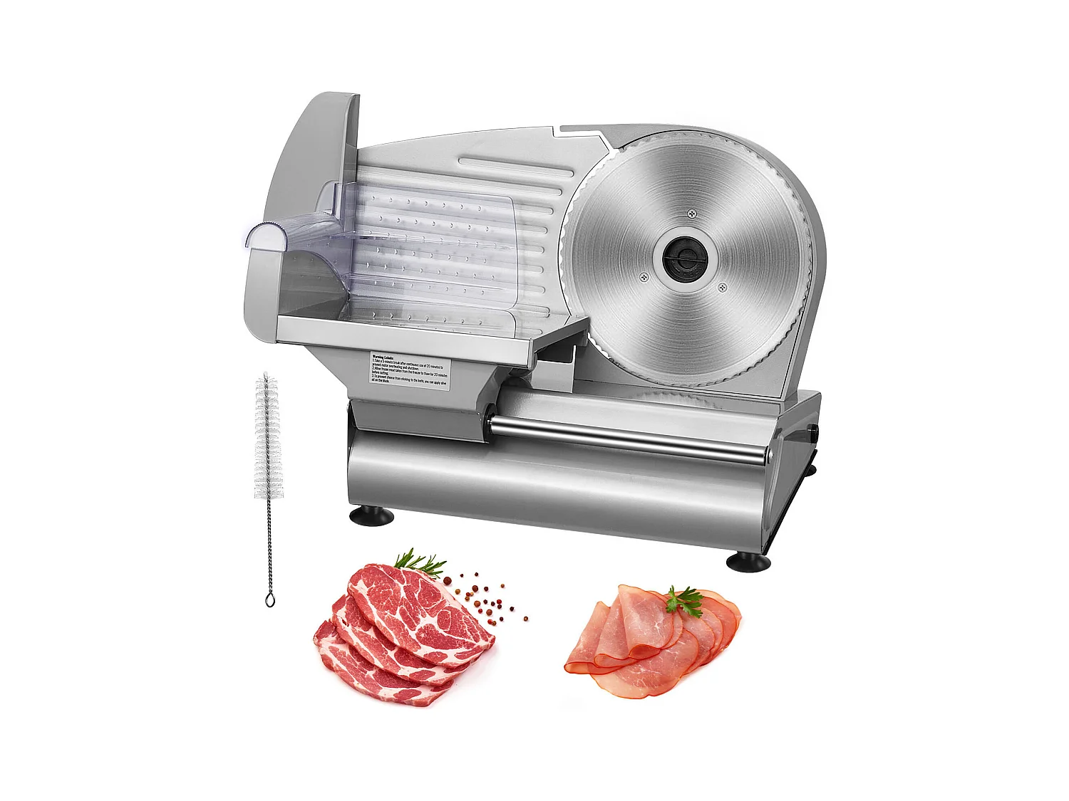 Trancheuse à Viande Électrique SucceBuy 180 W, Lame en Acier Inoxydable SUS420 de 19.05CM