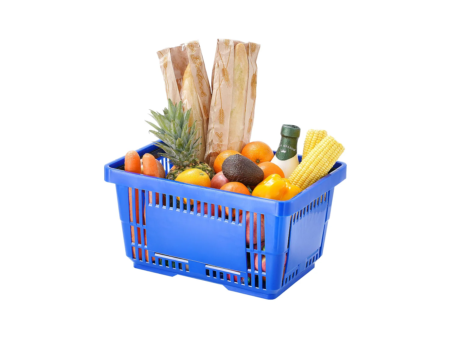 Paniers à Provisions SucceBuy 12 Pièces 24 L avec Support, Bleu