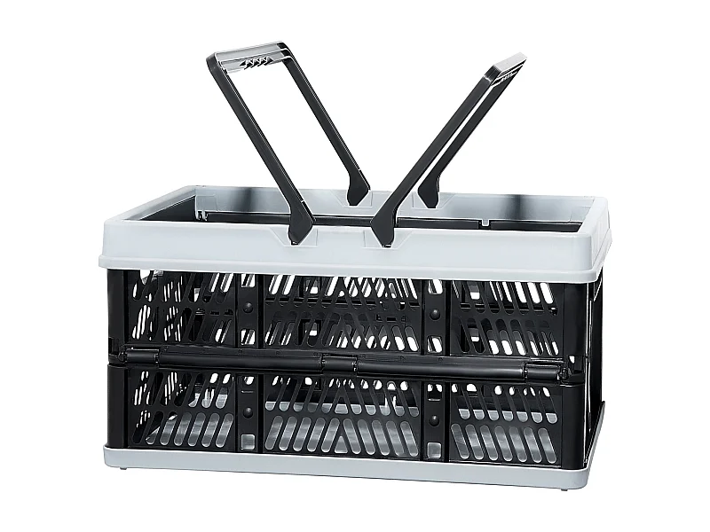 Cestas de Compras SucceBuy Dobráveis Pretas 3 Peças 16 L com Alça