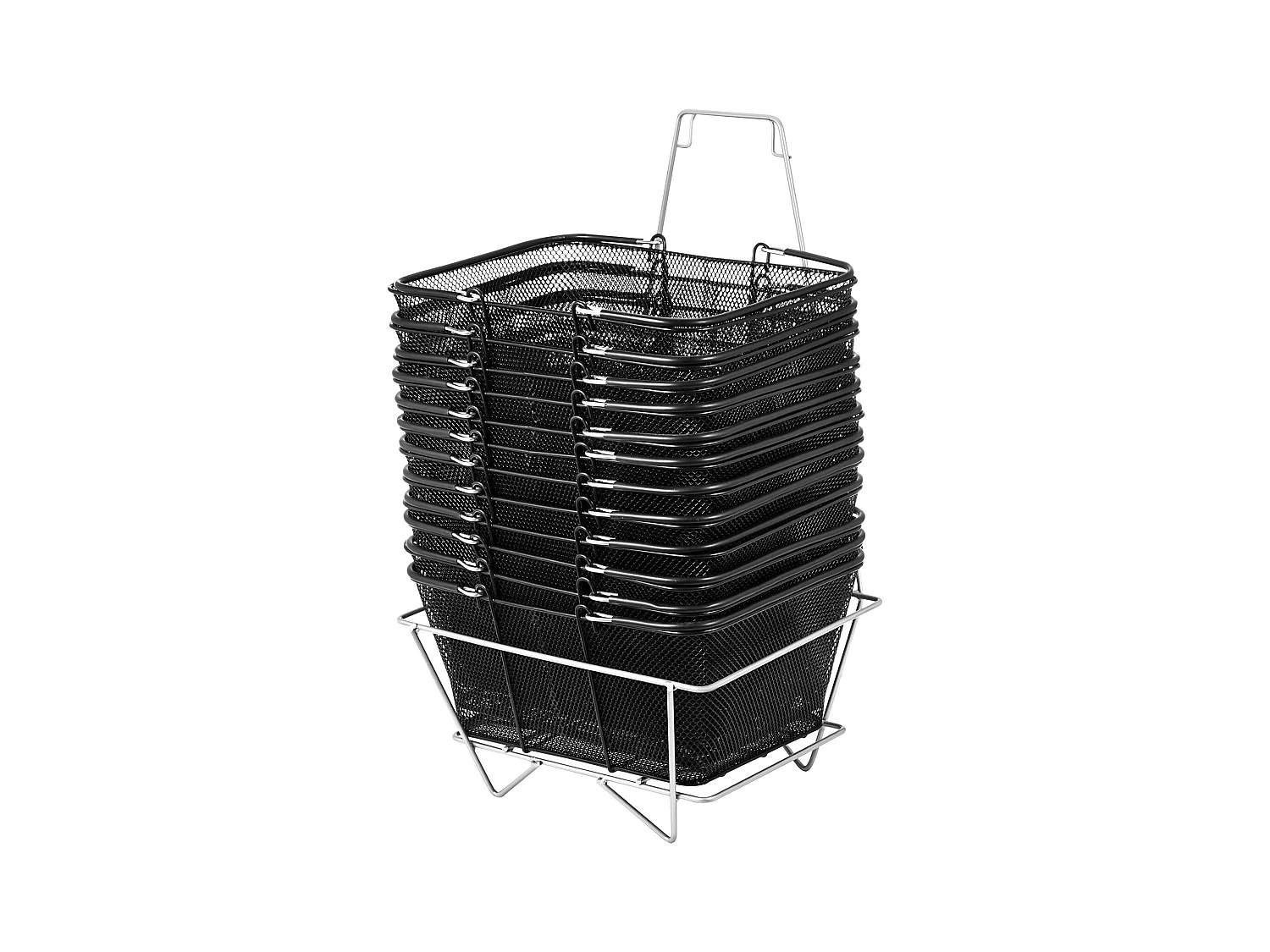 Cestini per Provviste SucceBuy in Maglia con Manici, Metallo 12 Pezzi Portatili