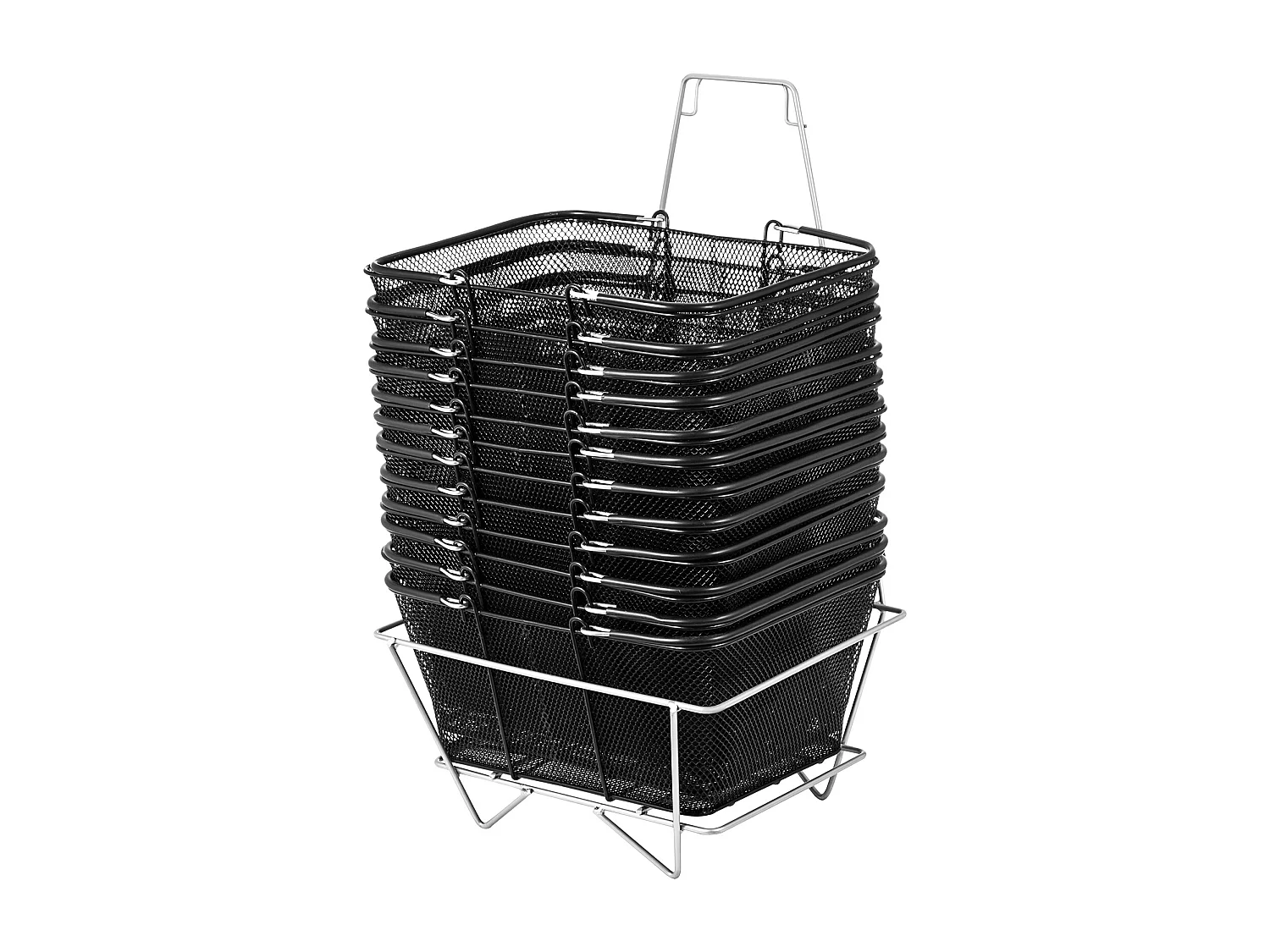 Cestini per Provviste SucceBuy in Maglia con Manici, Metallo 12 Pezzi Portatili