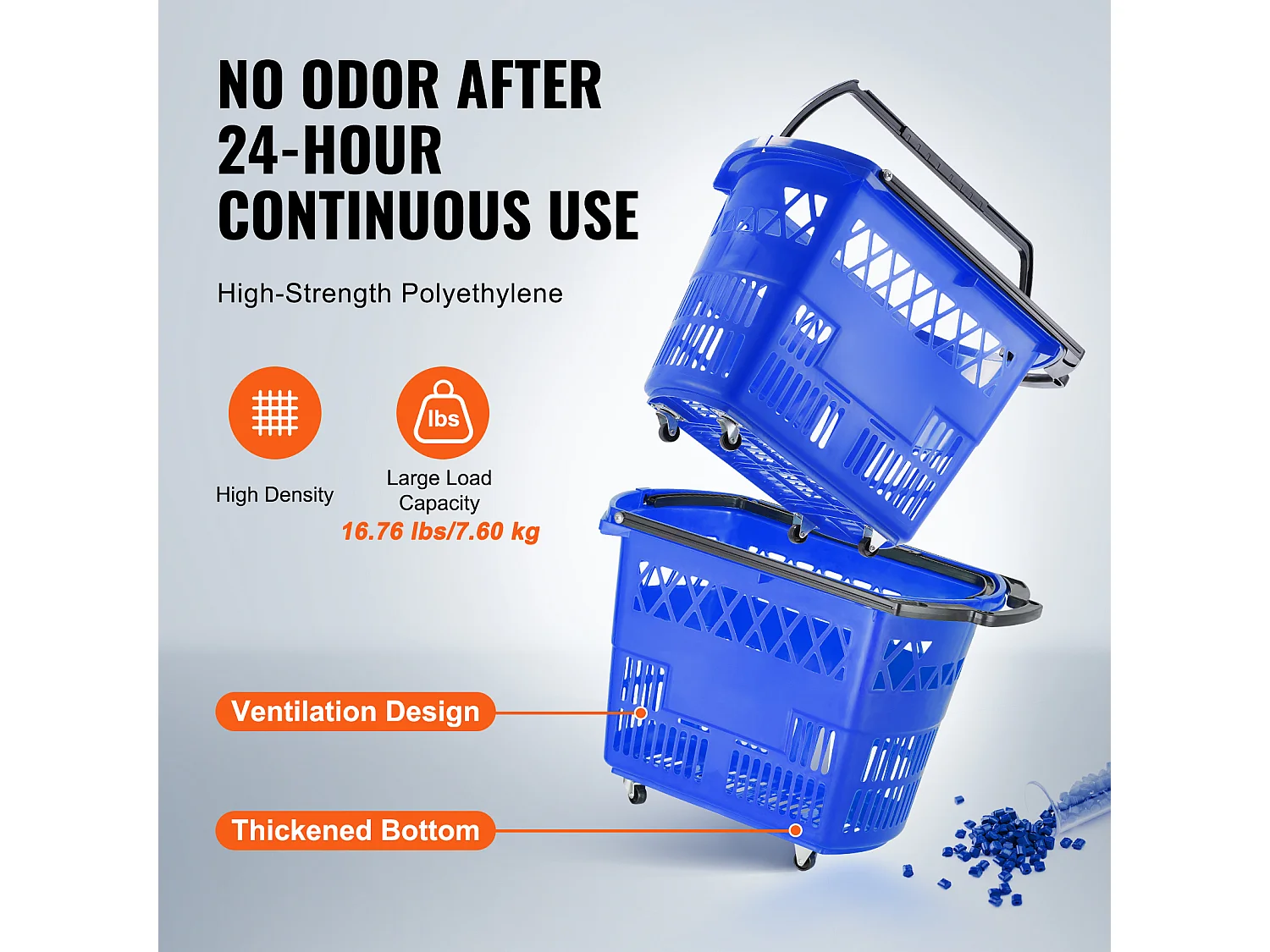 Boodschappentassen SucceBuy met Wielen 6 Stuks 39 L