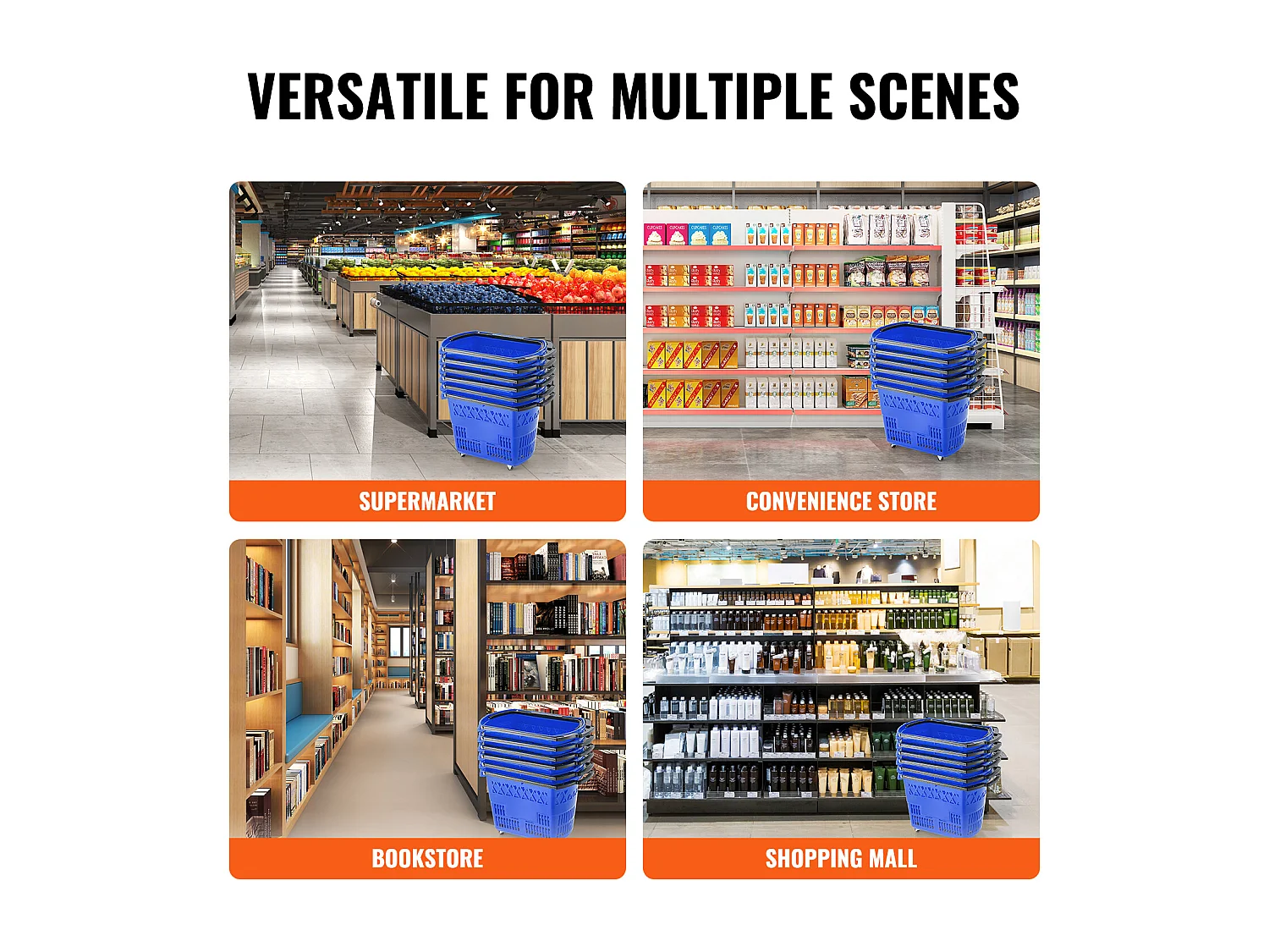 Boodschappentassen SucceBuy met Wielen 6 Stuks 39 L