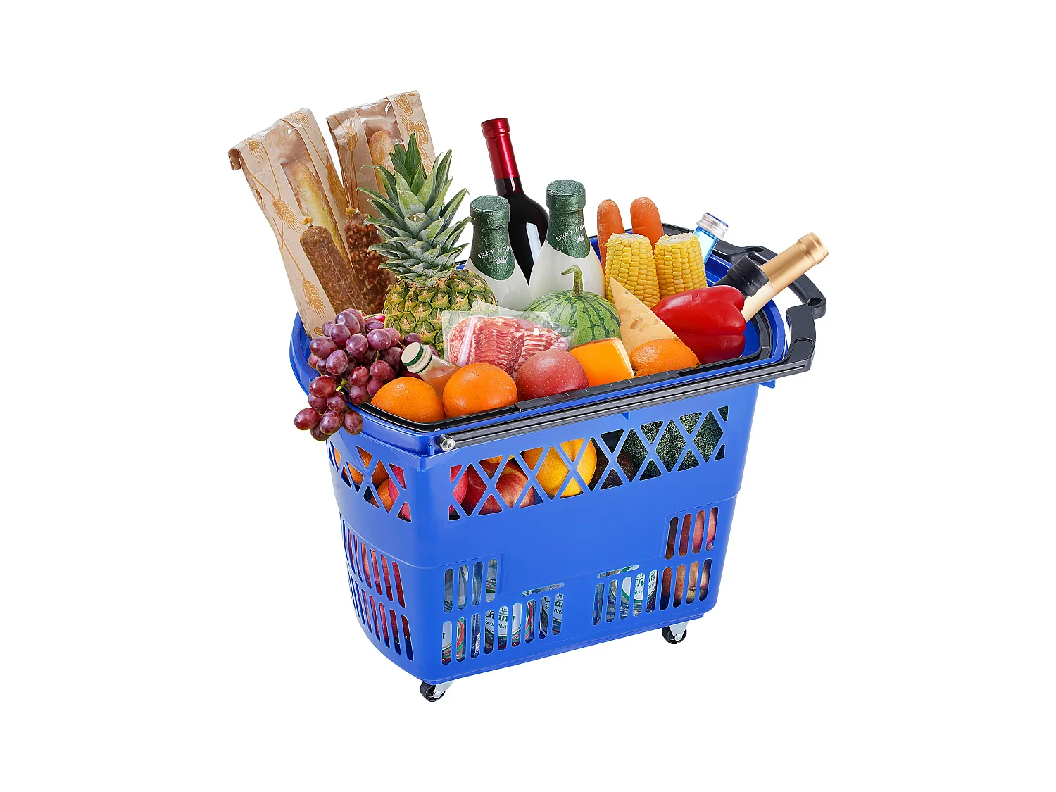 Paniers à provisions SucceBuy sur Roulettes 6 Pièces 39 L