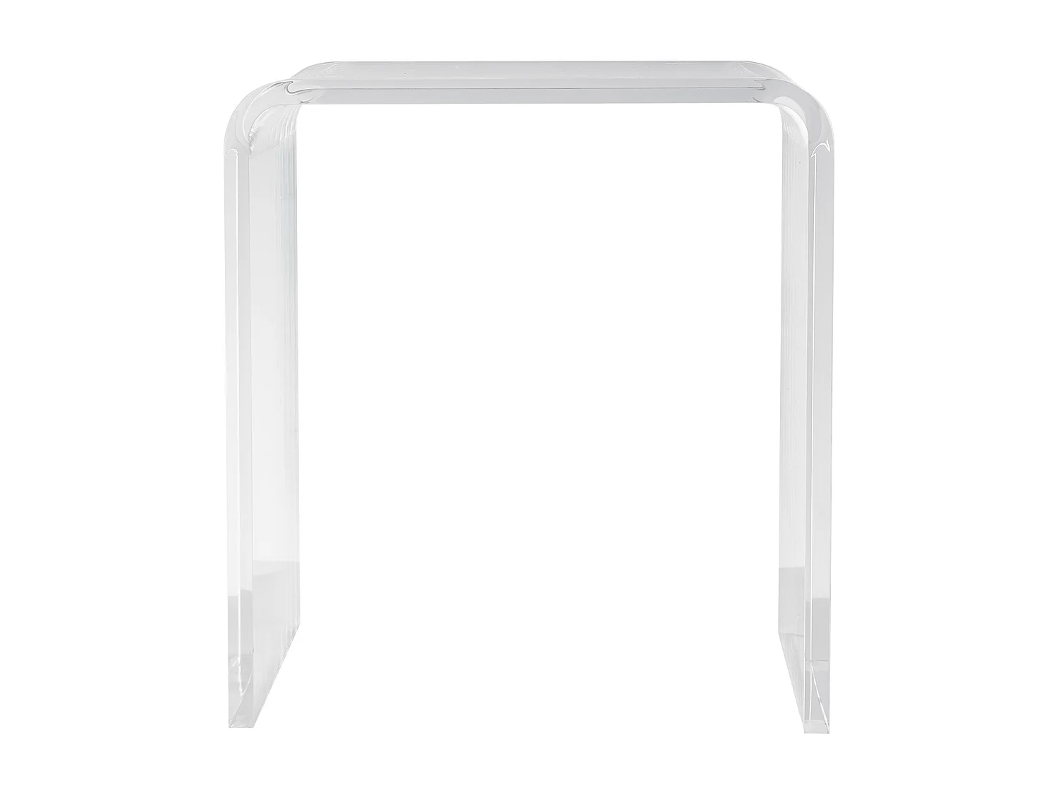 Table D'appoint SucceBuy en Acrylique en Forme de C, Lucite Transparent pour Salon et Bureau