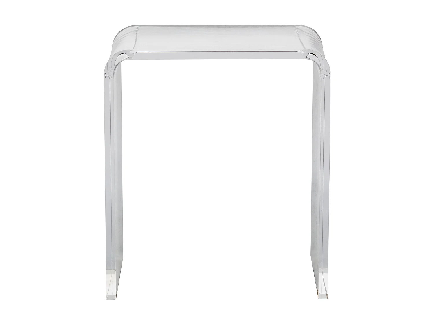 Table D'appoint SucceBuy en Acrylique en Forme de C, Lucite Transparent pour Salon et Bureau