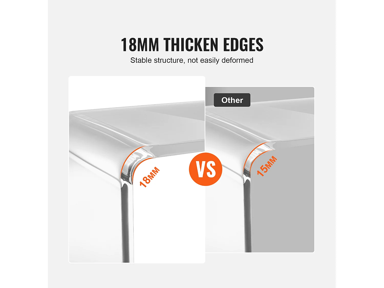 Stoł SucceBuy Lot 2 Stołów Pomocniczych z Akrylu w Formie C, Transparentne Lucite dla Salonu