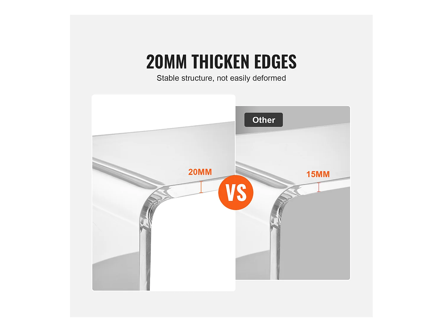 Table Console en Acrylique SucceBuy, Table D'Appoint Transparente pour Hall D'Entrée, 97 X 38 X 74 CM