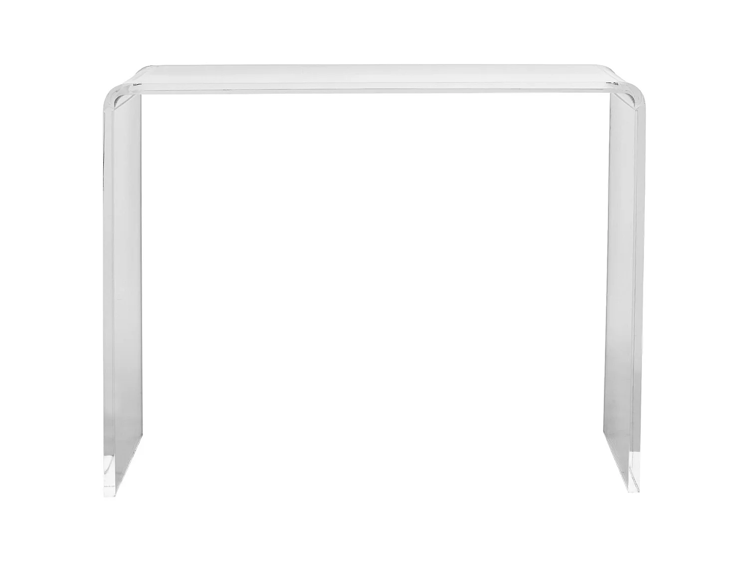 Table Console en Acrylique SucceBuy, Table D'Appoint Transparente pour Hall D'Entrée, 97 X 38 X 74 CM