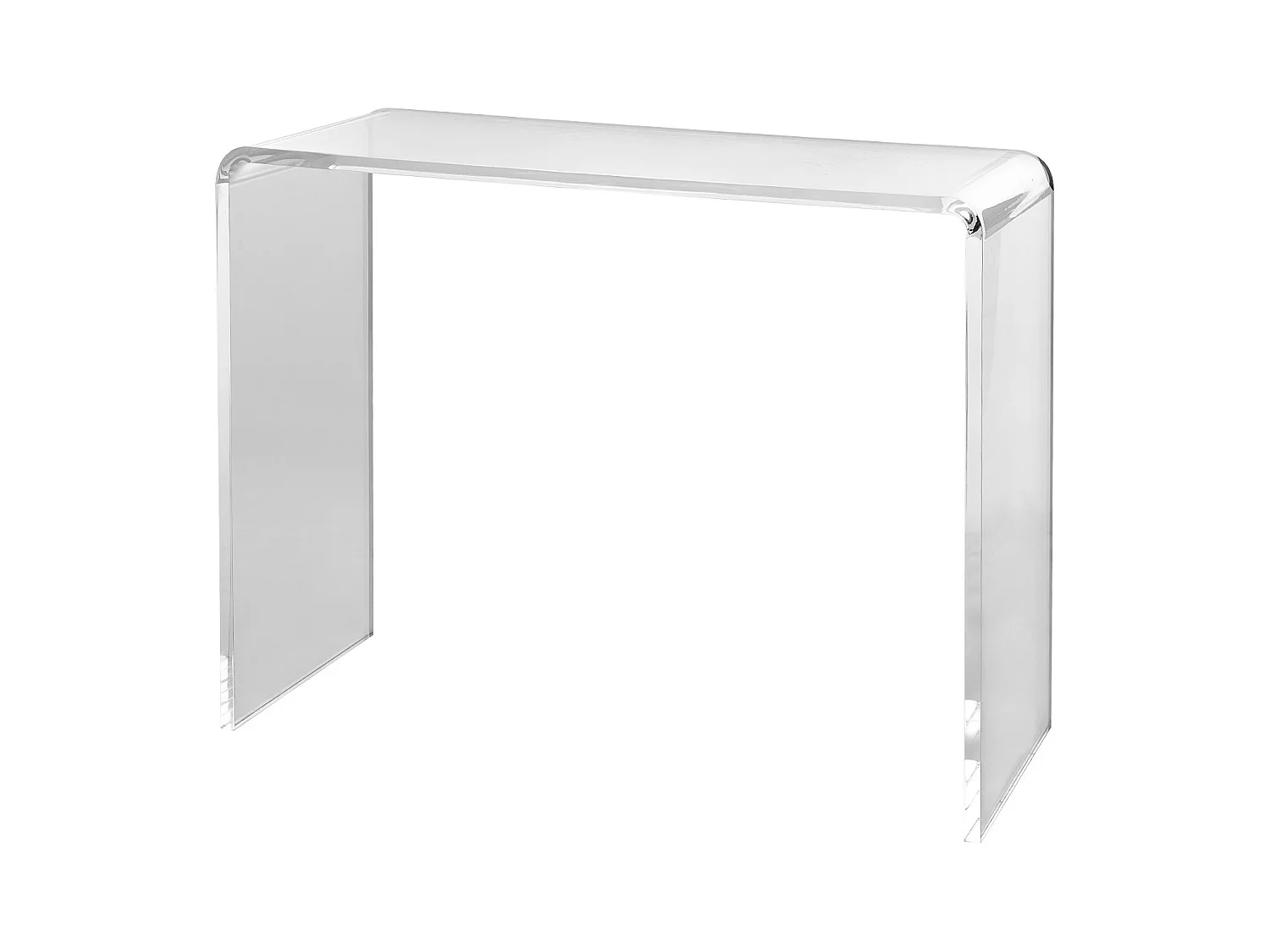 Table Console en Acrylique SucceBuy, Table D'Appoint Transparente pour Hall D'Entrée, 97 X 38 X 74 CM