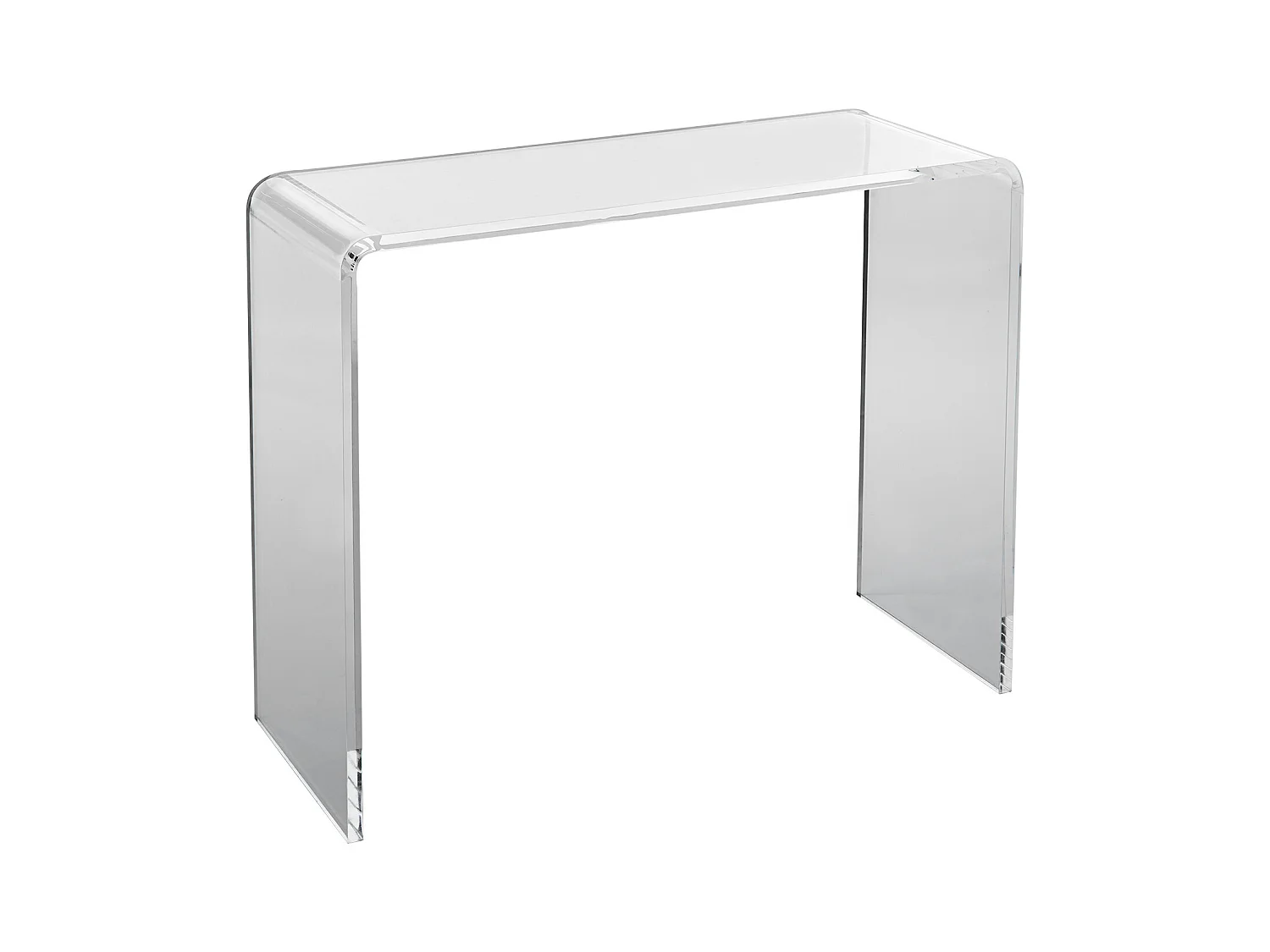 Tavolo Console in Acciaio SucceBuy, Tavolo Apoio Transparente per Hall D'ingresso, 97 X 38 X 74 CM