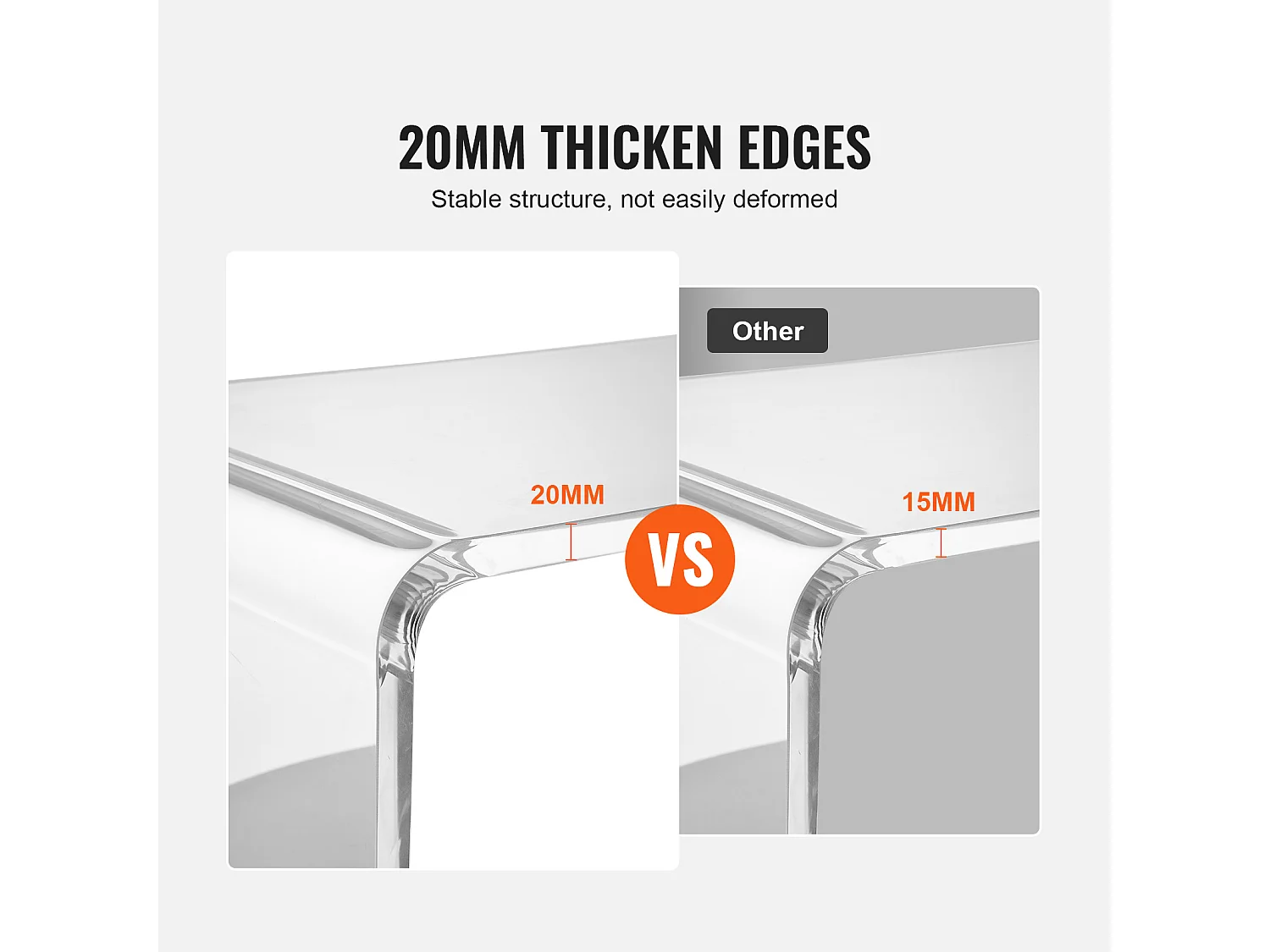 Table Console en Acrylique SucceBuy, Table D'Appoint Transparente pour Hall D'Entrée, 97 X 38 X 74 CM