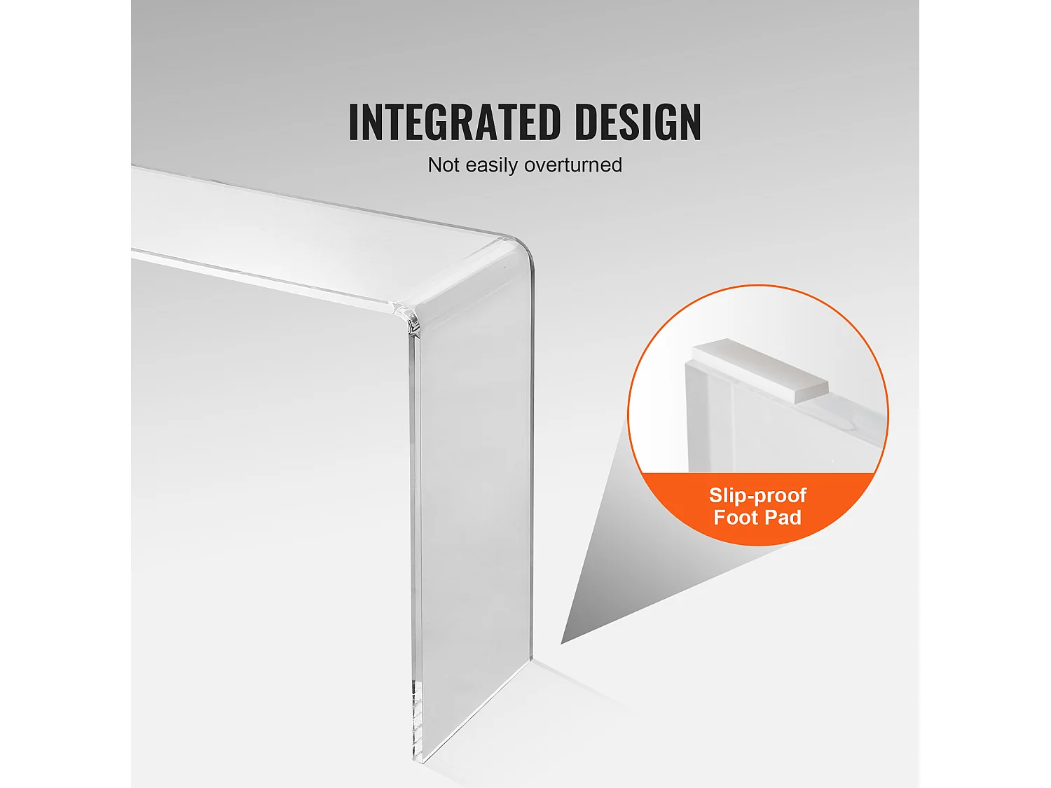 Table Console en Acrylique SucceBuy, Table D'Appoint Transparente pour Hall D'Entrée, 97 X 38 X 74 CM