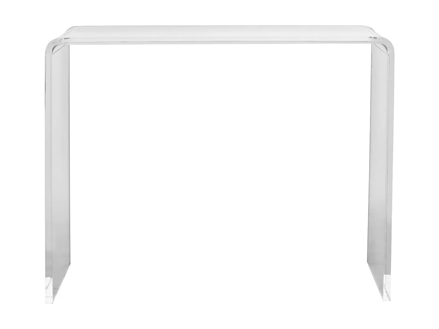 Table Console en Acrylique SucceBuy, Table D'Appoint Transparente pour Hall D'Entrée, 97 X 38 X 74 CM