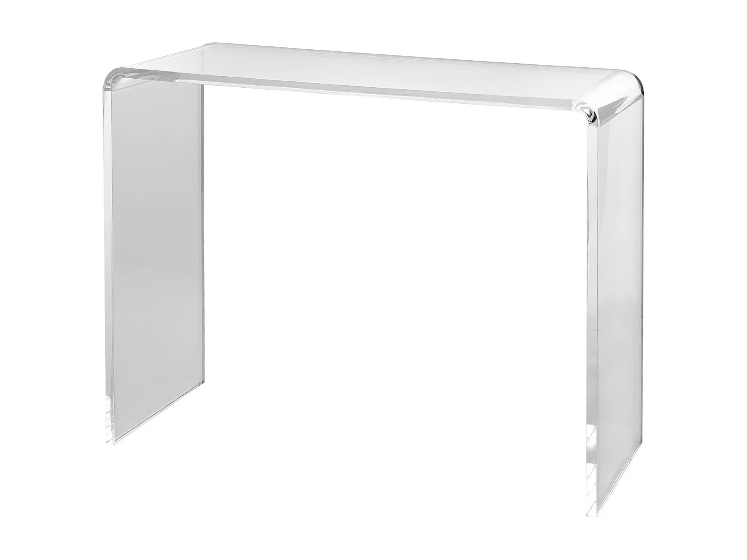 Table Console en Acrylique SucceBuy, Table D'Appoint Transparente pour Hall D'Entrée, 97 X 38 X 74 CM
