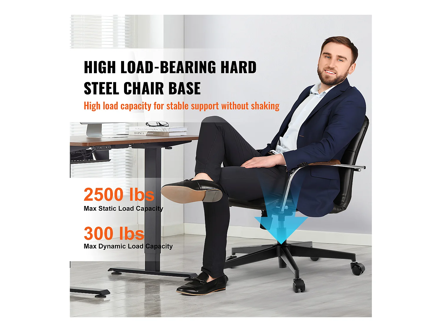 Base de Remplacement pour Chaise de Bureau SucceBuy, 710 mm, Base de Tabouret en Métal Robuste, 1134 kg