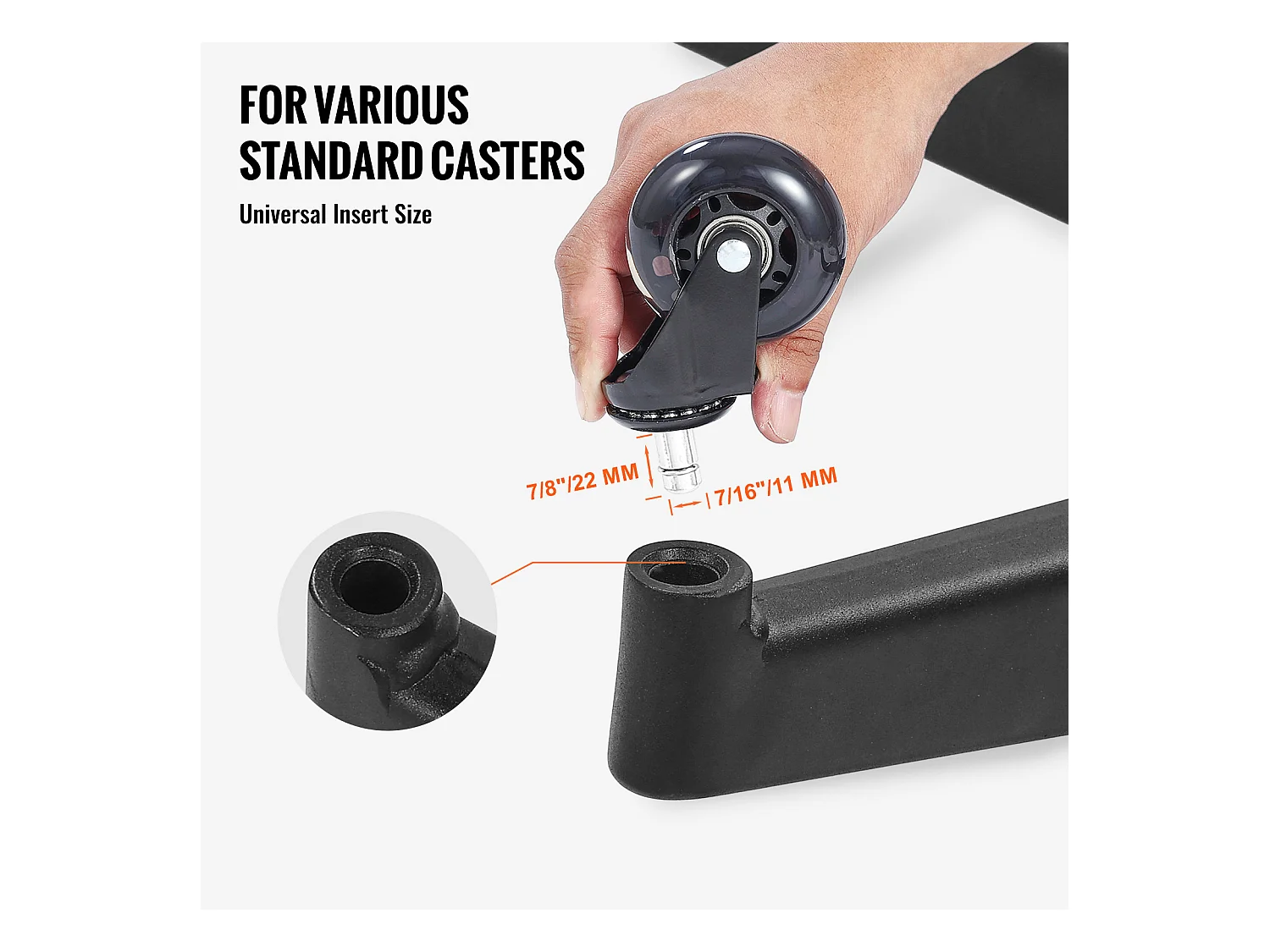 Base de Remplacement pour Chaise de Bureau SucceBuy, 710 mm, Base de Tabouret en Métal Robuste, 1134 kg