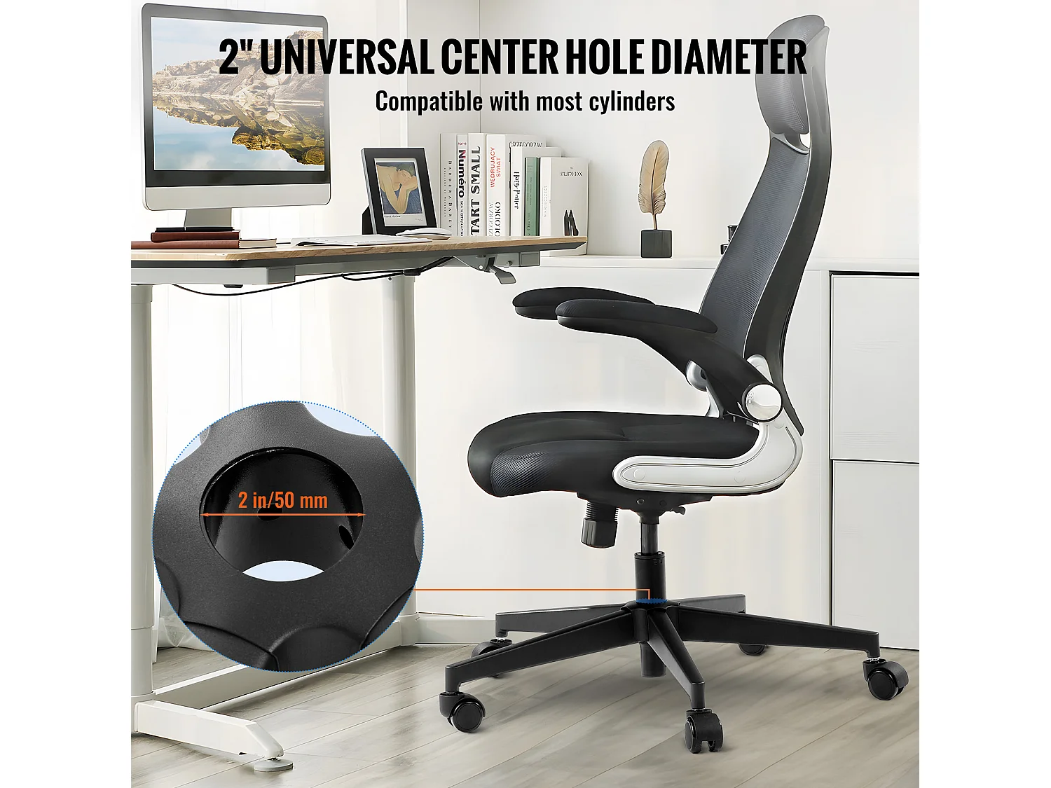 Base de Recambio para Silla de Oficina SucceBuy, 710 mm, Robusta Base de Taburete Metálica, 1134 kg