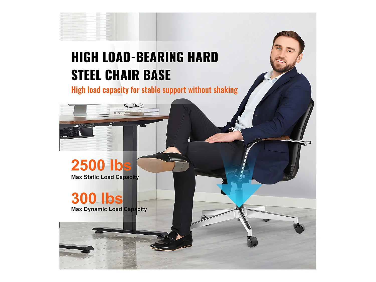 Base de Remplacement pour Chaise de Bureau SucceBuy, 710 mm, Base de Tabouret en Métal Robuste, 1134 kg