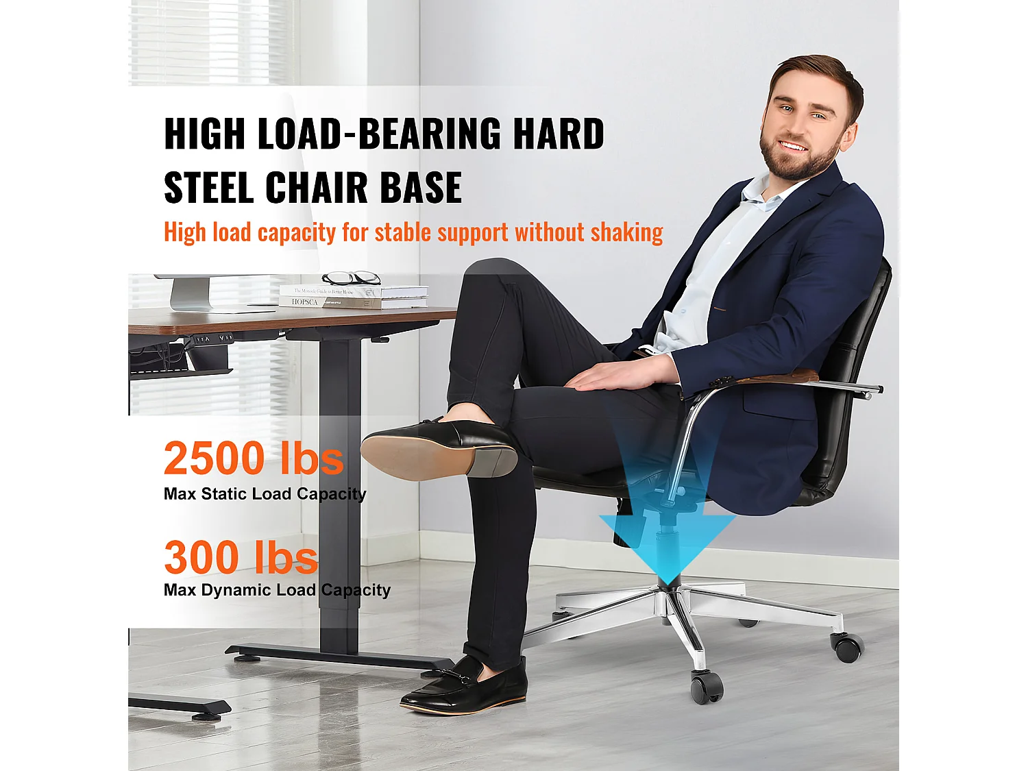 Base de Remplacement pour Chaise de Bureau SucceBuy, 710 mm, Base de Tabouret en Métal Robuste, 1134 kg