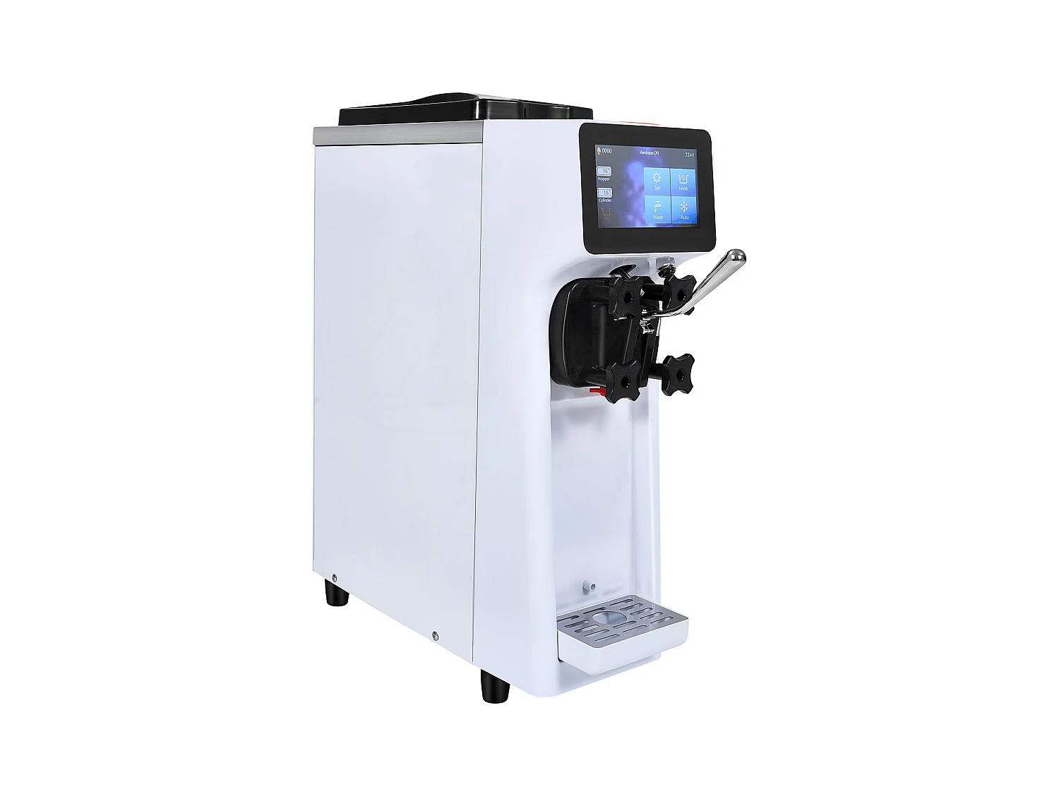 Weich-Eismaschine SucceBuy, 10 L/h 900 W, 1 Geschmack, Automatische Vorkühlung mit Touchscreen, für Sundae Joghurt